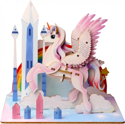 EscapeWelt 3D fa puzzle unikornis