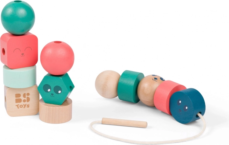 Fűzhető fa gyöngyök a legkisebbeknek