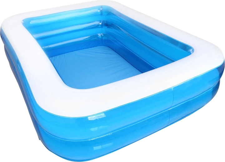 Felfújható téglalap alakú medence 262 × 175 × 51 cm – türkiz fehér szegéllyel