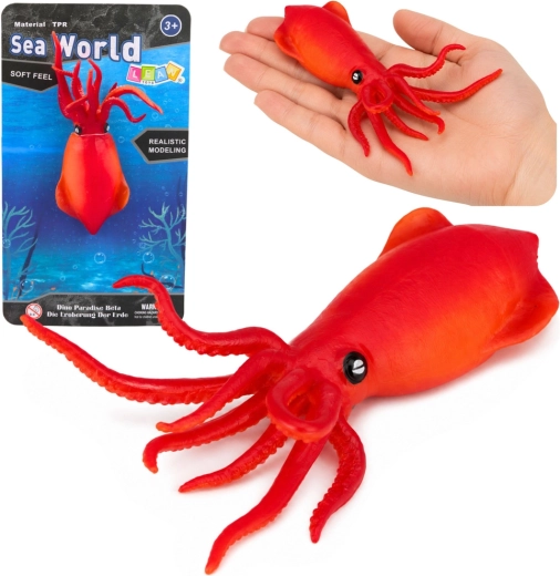 Realista gumifigura tintahal 18 cm