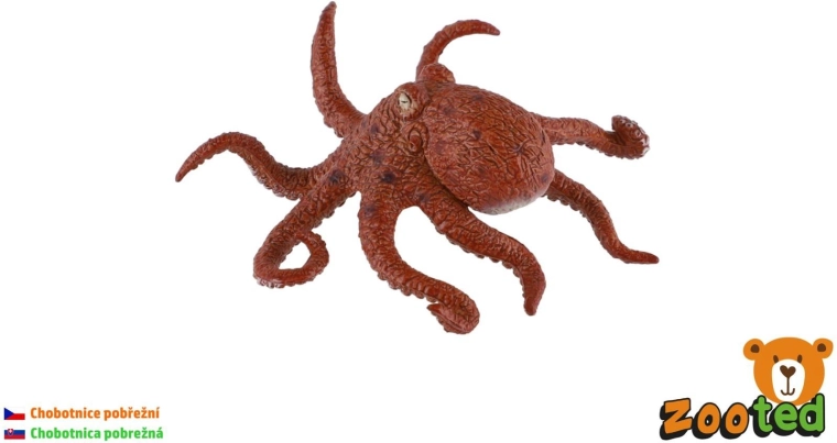 Parti polip műanyag figurája, 8 cm