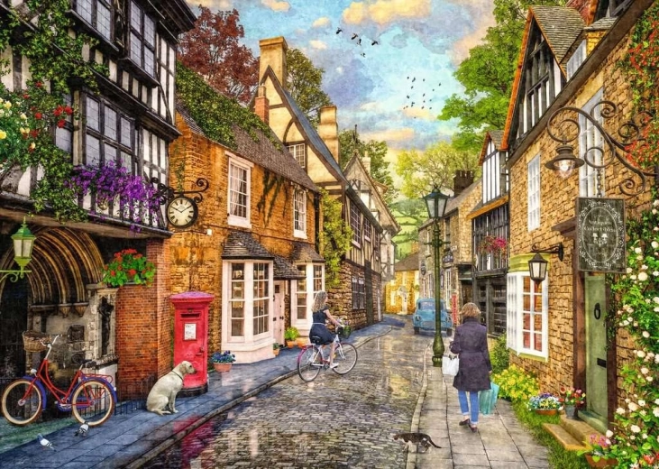 Ravensburger puzzle Down the Lane 2: Meadow Hill Lane 1000 darabos