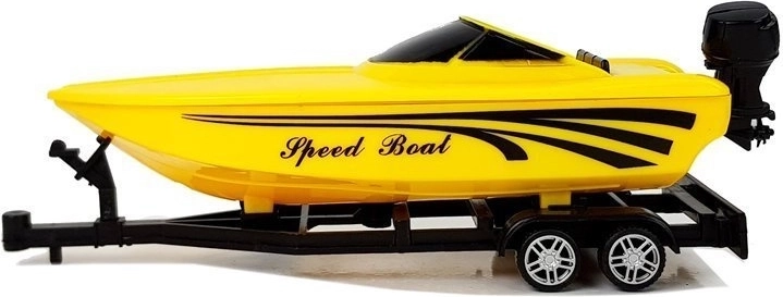 Levehető utánfutó sárga csónakkal