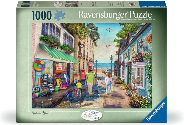 Ravensburger puzzle Down the Lane 3. sz.: Tengerparti utcácska, 1000 darabos