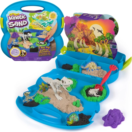 Kinetic Sand T-rex ásatás bőröndben