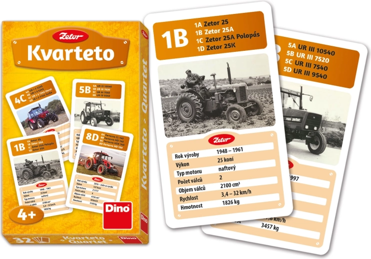 Zetor traktorok kvartett játék
