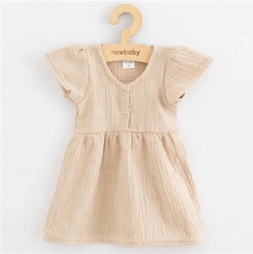 New Baby bézs muszlin ruha gyermekeknek 80 (9–12 hó)