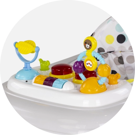 Szórakoztató panel az érzékelés és a finommotorika fejlesztéséhez