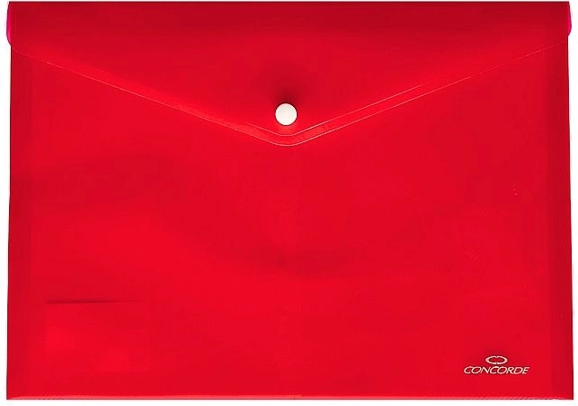 CONCORDE A4 patentos irattartó mappa, átlátszó piros