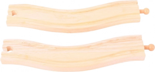 Ívelt sínek Bigjigs Rail 22 cm - 2 db