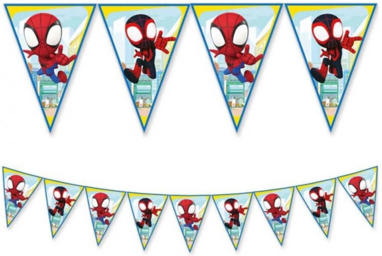 Spidey zászlós girland 2,3 m