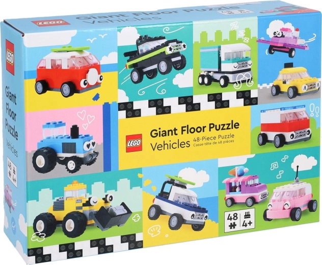 Chronicle Books óriás padlópuzzle LEGO: Közlekedési eszközök, 48 darabos