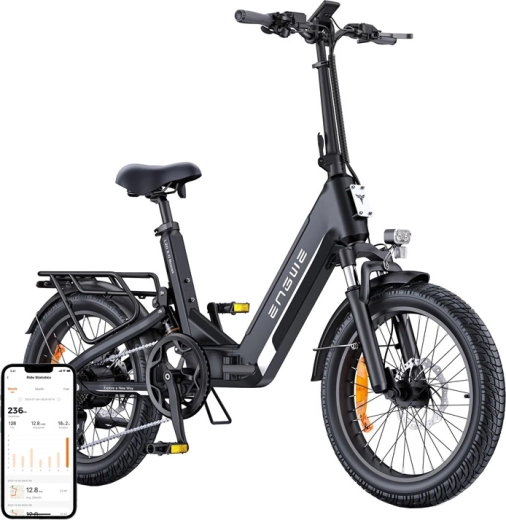 Engwe L20 3.0 Boost 250 W 20" fekete elektromos kerékpár