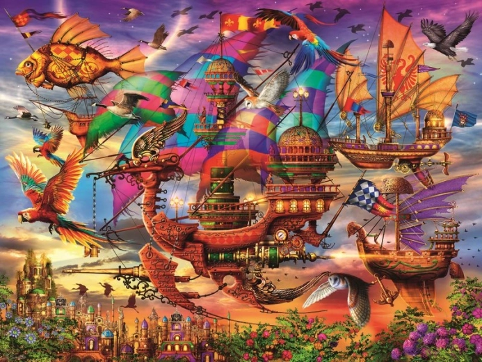 Puzzle Misztikus repülő hajó 1500 darab
