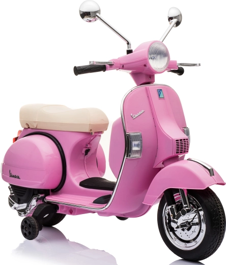 Gyermek elektromos Vespa PX150 robogó, rózsaszín