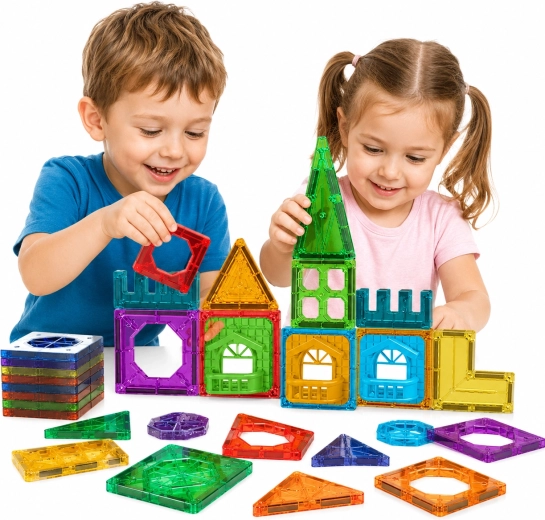 Woopie mágneses 3D várépítő készlet 30 darabbal