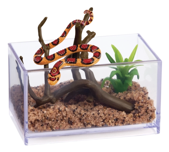 Mini terrárium élethű részletekkel