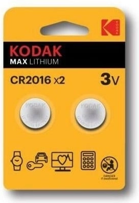 Kodak lítium gombelem CR2016 3 V, 2 db