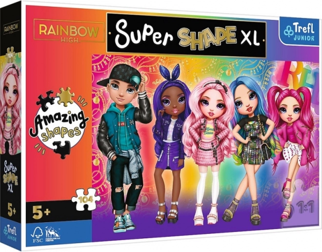 Puzzle XL Super Shape 104 darab RAINBOW HIGH