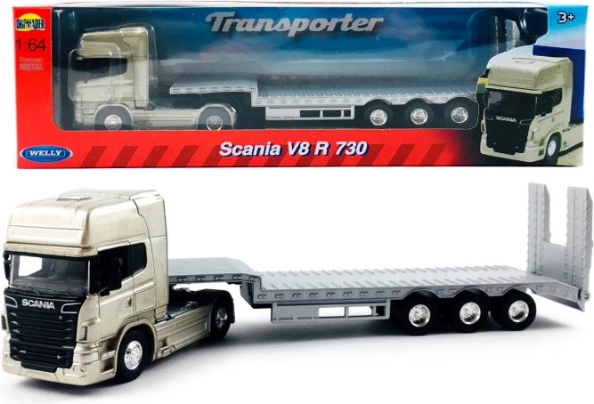 Welly Scania 1:64 teherautó pótkocsival