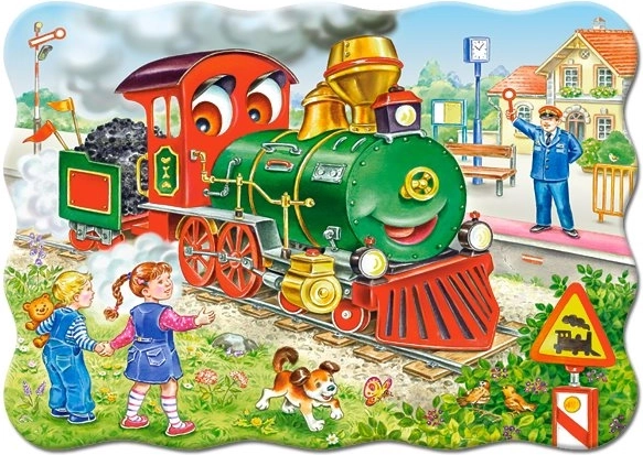 30 darabos puzzle – zöld mozdony
