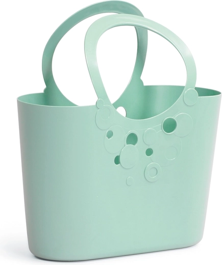 Lily műanyag táska 40 cm, zsályazöld – elegáns kézitáska vásárláshoz és szabadidőhöz