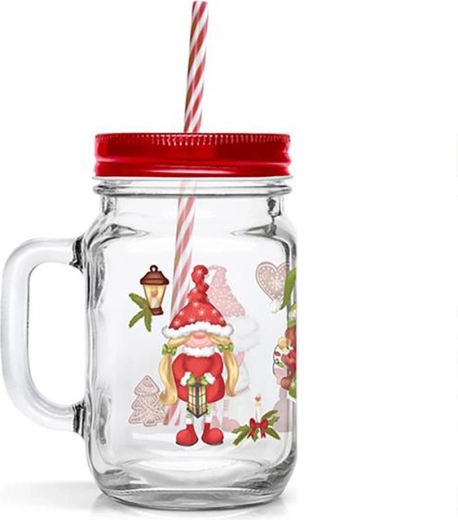 TORO szívószálas pohár 450 ml tündérmanó mintával