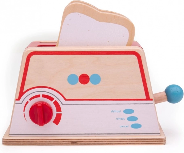 BIGJIGS TOYS fából készült kenyérpirító gyerekkonyhába