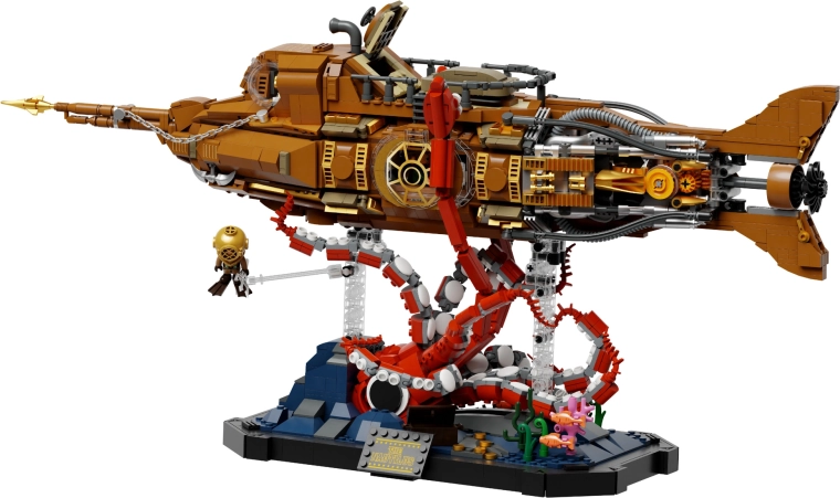 Dioráma polippal és állvánnyal