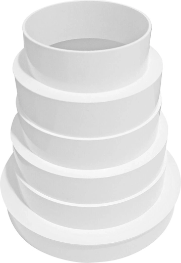 Műanyag szellőző szűkítő RP 80–150 mm, kiegészítő 110-es mérettel
