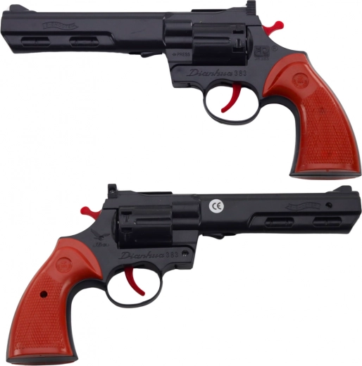 Kapszulás revolver – fekete gyerek játékreplika lövés hanggal