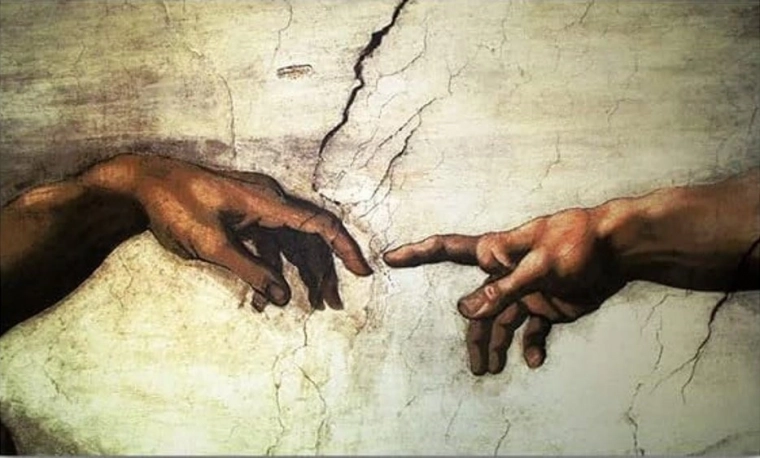 Gyémántszemes kirakó Teremtés Ádám – részlet 30 × 40 cm