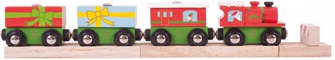 Bigjigs Rail karácsonyi vonat sínpályával