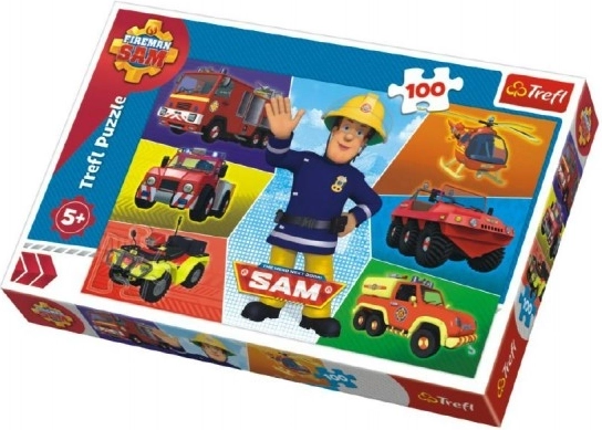 100 darabos puzzle – Tűzoltó Sam: mentőjárművek