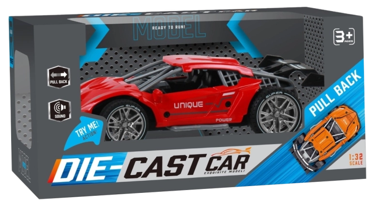 Visszahúzós meghajtású versenyautó 1:32