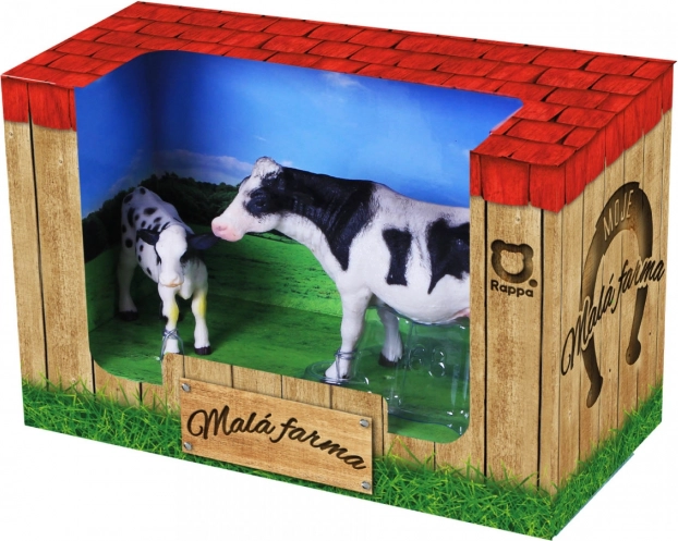 Tehén és borjú figuraszett, 2 db – MOJE MALÁ FARMA