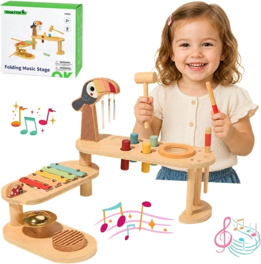 TOOKY TOY oktató zenei asztal tukánnal