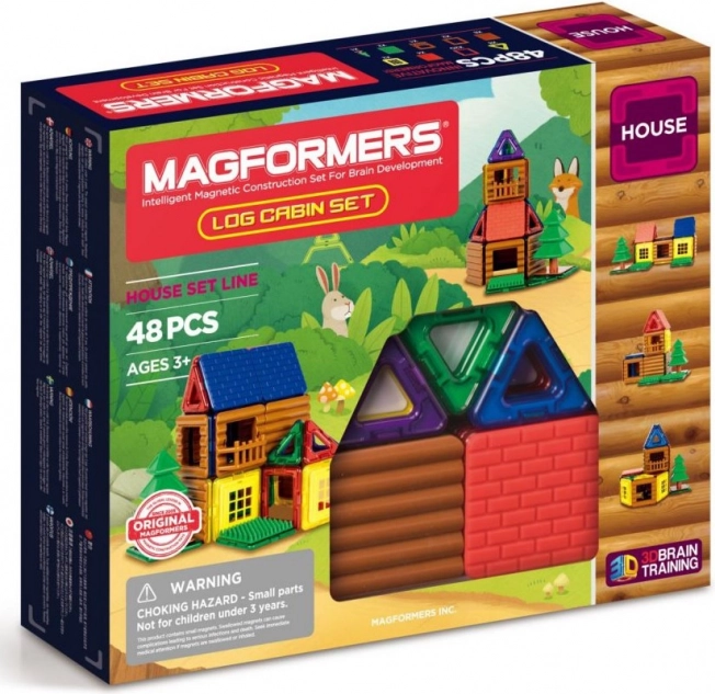 MAGFORMERS Mini rönkház 48 darab