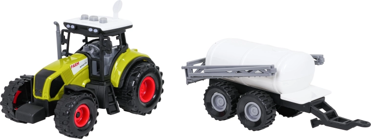 Traktor tartálykocsis pótkocsival
