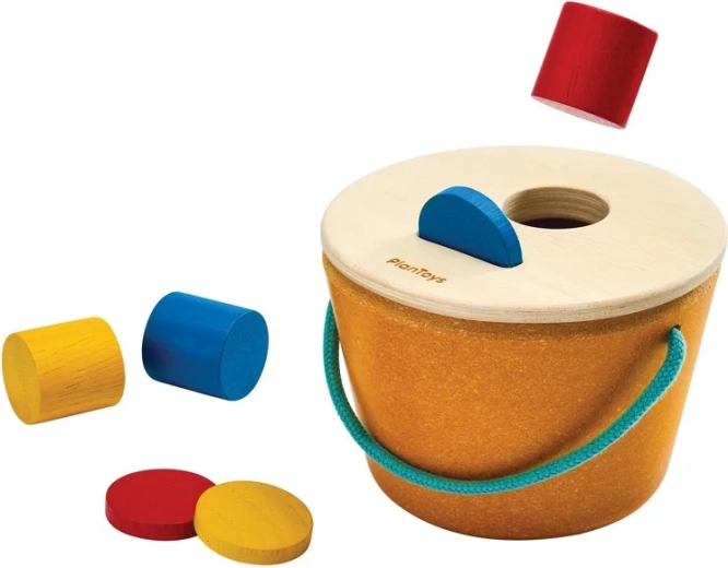 PlanToys bedobálós vödör – hengerek és érmék