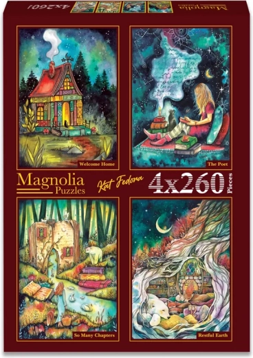 Magnolia puzzle Hazatérés, A költő lelke, Fejezetekkel teli történet és Békés föld (4×260 darab)