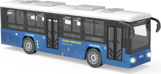 Kék busz fény- és hanghatásokkal