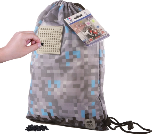 Pixie Crew Minecraft tornazsák, szürke-kék