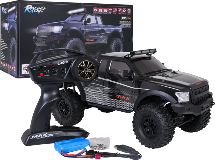 Terepjáró RC autó Climbing beast 4x4 1:10 fekete