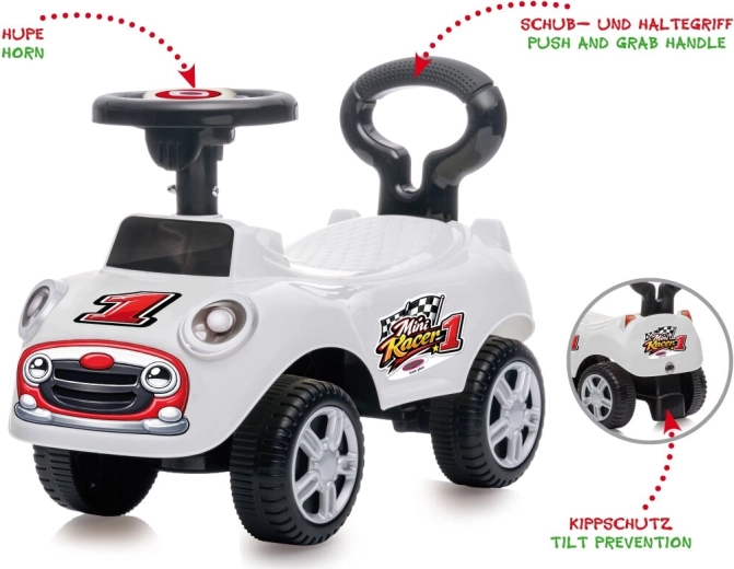 JAMARA Mini Racer 2 az 1-ben fehér bébitaxi és járássegítő