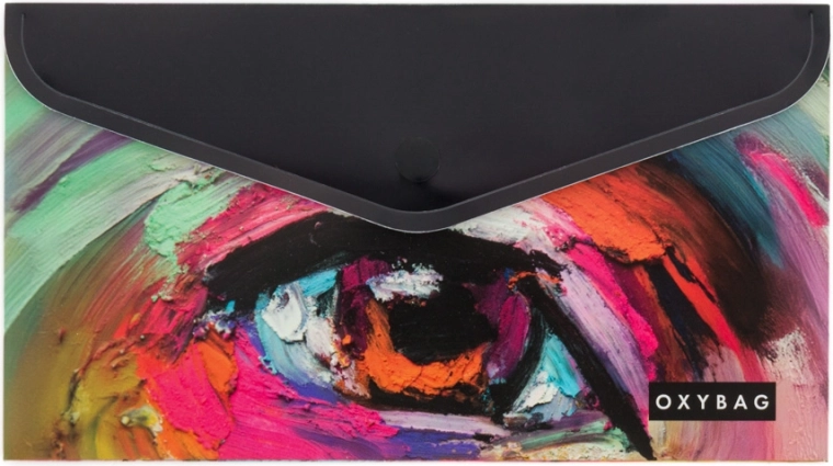 Műanyag DL borítéktáska patenttal és mintával