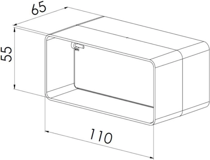 Kompakt kivitel 110 × 55 mm-es csővezetékhez