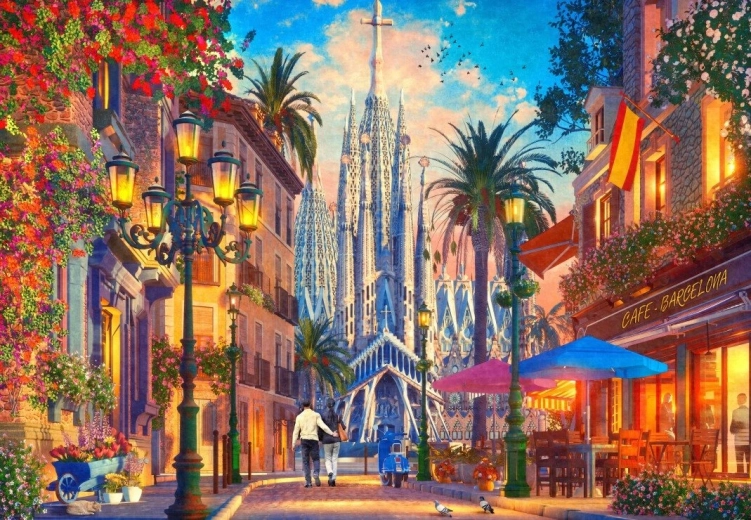 Puzzle Barcelona 1000 darabos BLUEBIRD