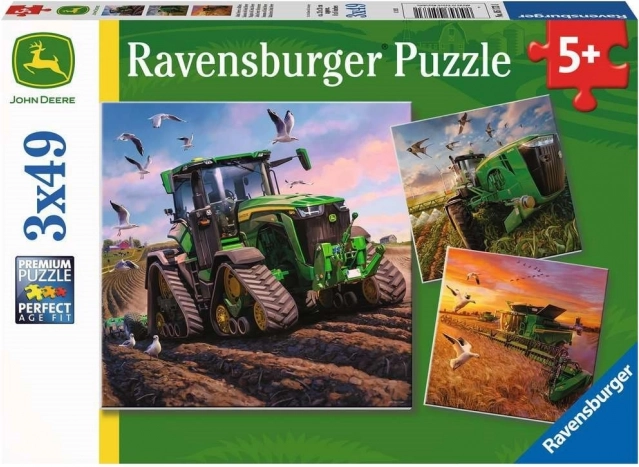 RAVENSBURGER Puzzle John Deere akcióban 3×49 darab