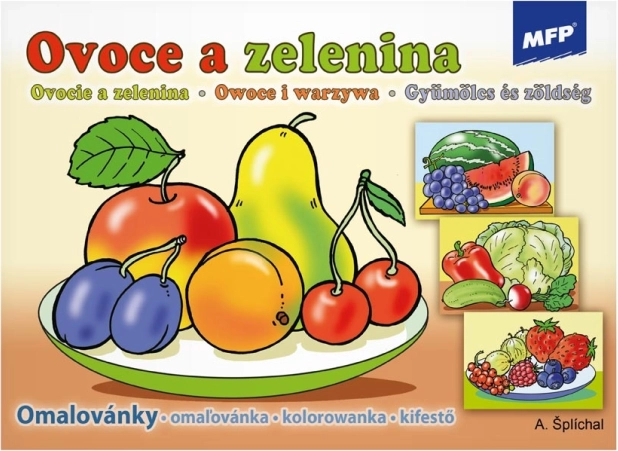 MFP gyümölcs és zöldség kifestő A5